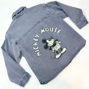Zara Kids Mickey Mouse Gray Denim Shirt Jacket